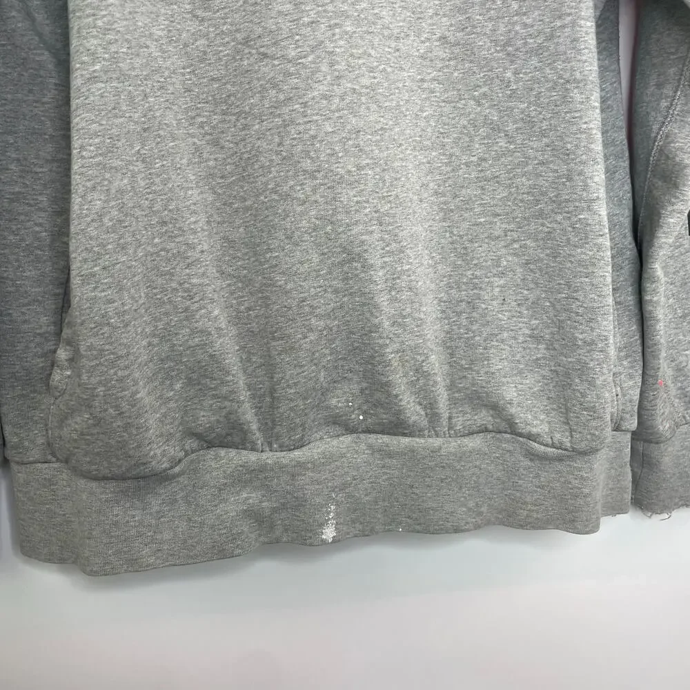 Jordan gray hoodie pullover sweatshirt size Large *flawed distressed